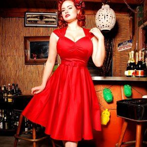 PInup Girl Clothing (PUG) red Heidi Dress— size XL— no longer made, worn once